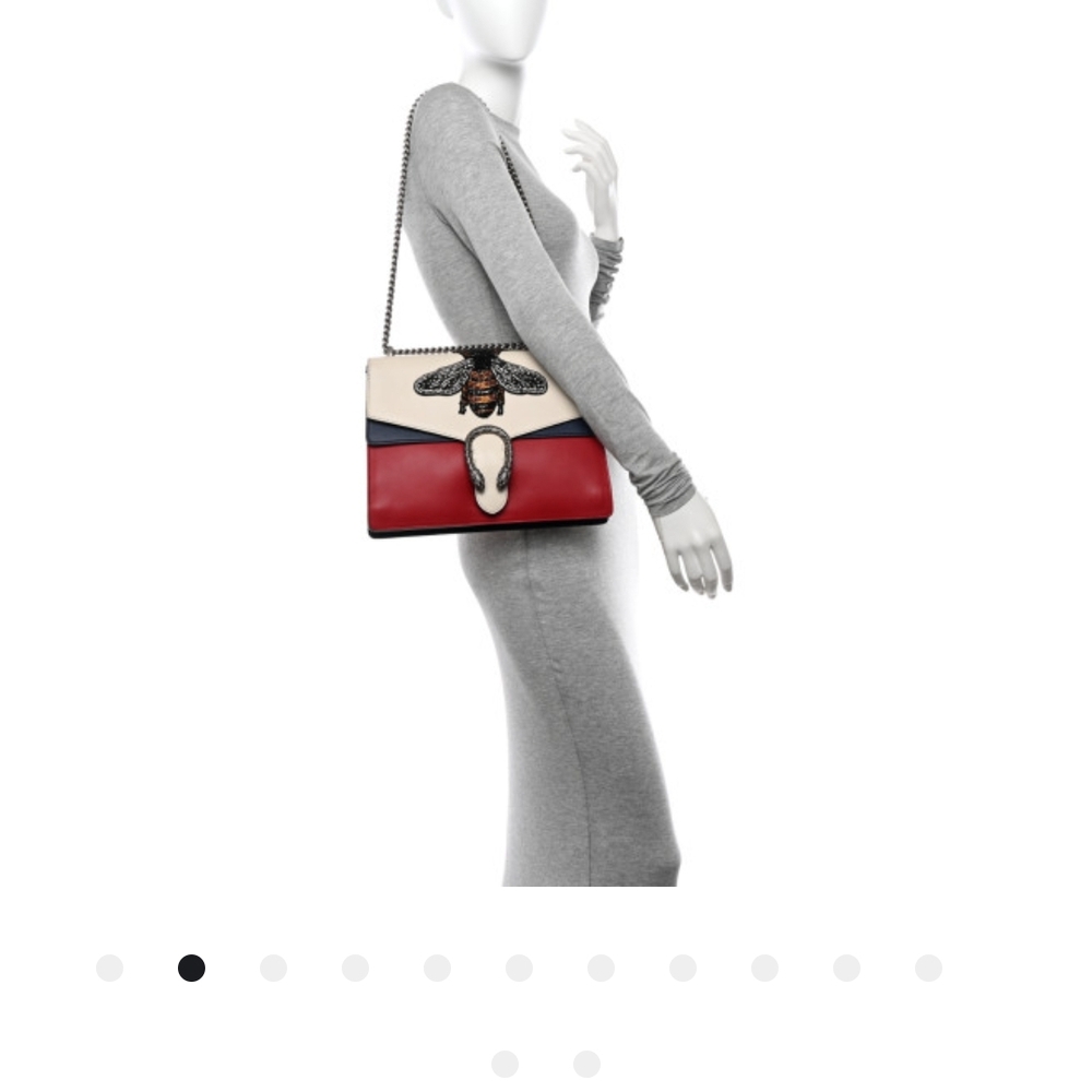 Gucci Red and Cream Shoulder Bag
